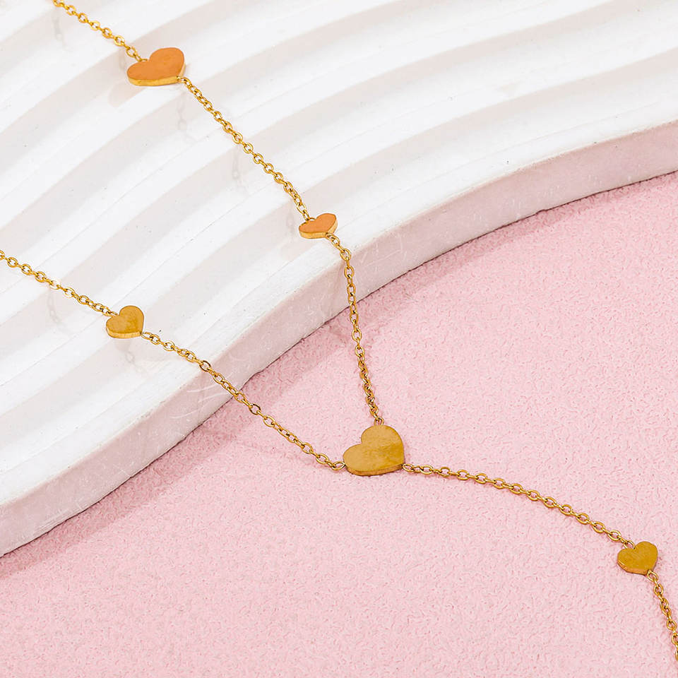 North & Pearl Heart Station Y Necklace product image