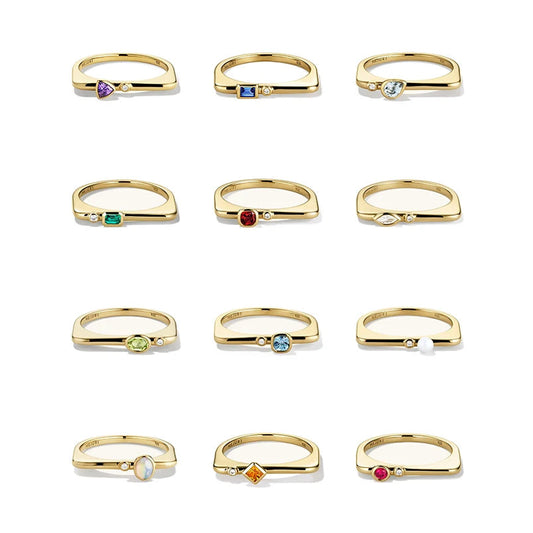 North & Pearl stacking birth month ring shown as a meaningful ready-to-order ring gift