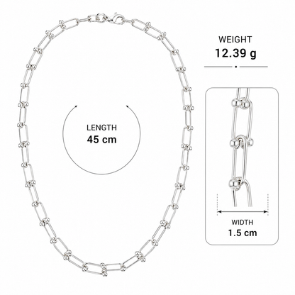 North & Pearl Beaded Paperclip Chain Necklace product thumbnail 2