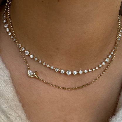 North & Pearl Graduated CZ Layered Necklace product thumbnail 1