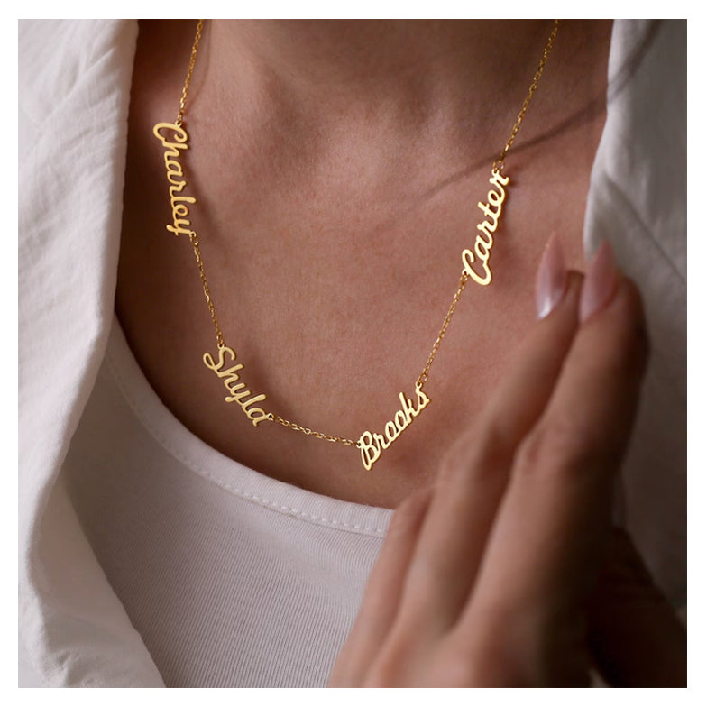 North & Pearl Charm Giftable Name Necklace