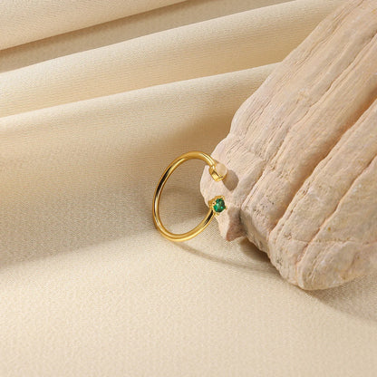 North & Pearl Minimal Birthstone Open Ring product thumbnail 6