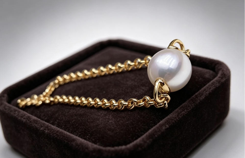 North & Pearl Chunky Chain Pearl Bracelet product image