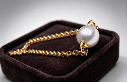 North & Pearl Chunky Chain Pearl Bracelet product thumbnail 2