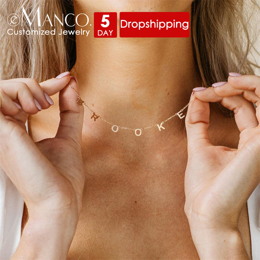 North & Pearl Charm Dainty Letter Necklace product image 1