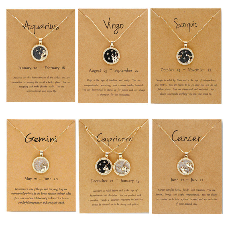 North & Pearl Zodiac Wish Card Necklace product image
