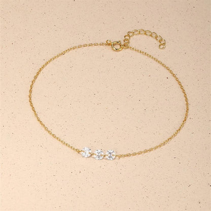 North & Pearl Trio CZ Anklet product thumbnail 2