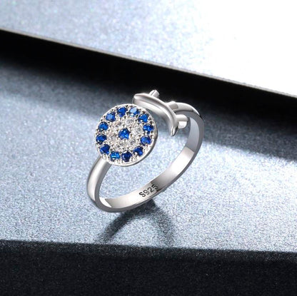 North & Pearl Evil Eye CZ Ring product thumbnail 3
