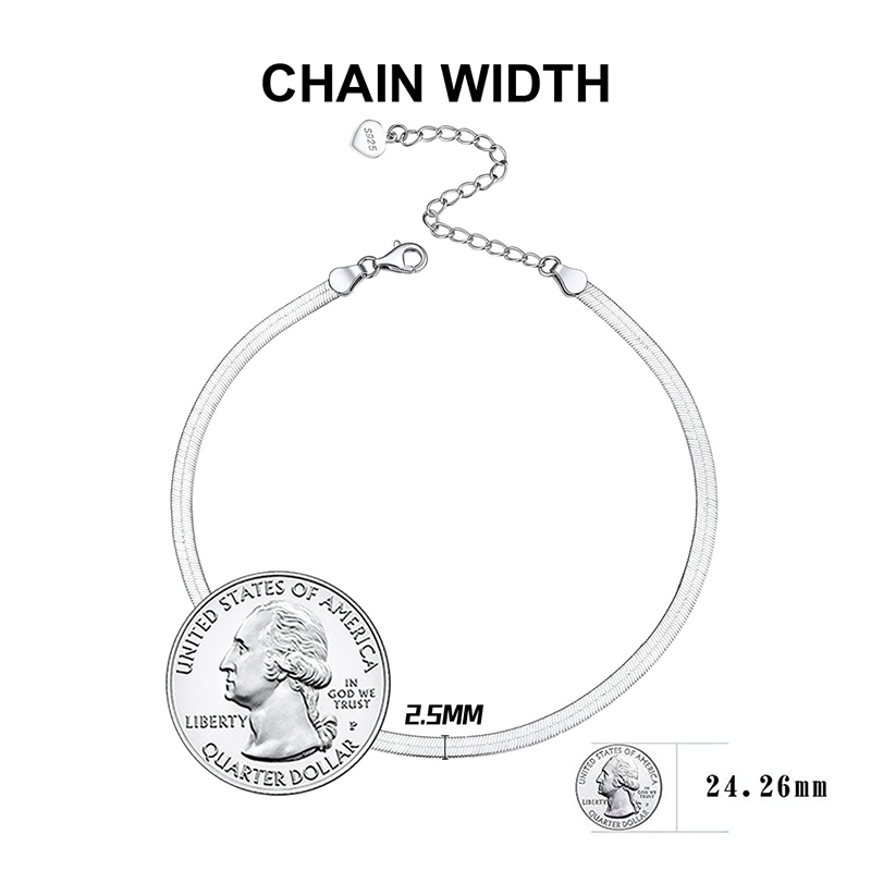 North & Pearl Herringbone Chain Anklet product image 2