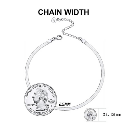 North & Pearl Herringbone Chain Anklet product thumbnail 2