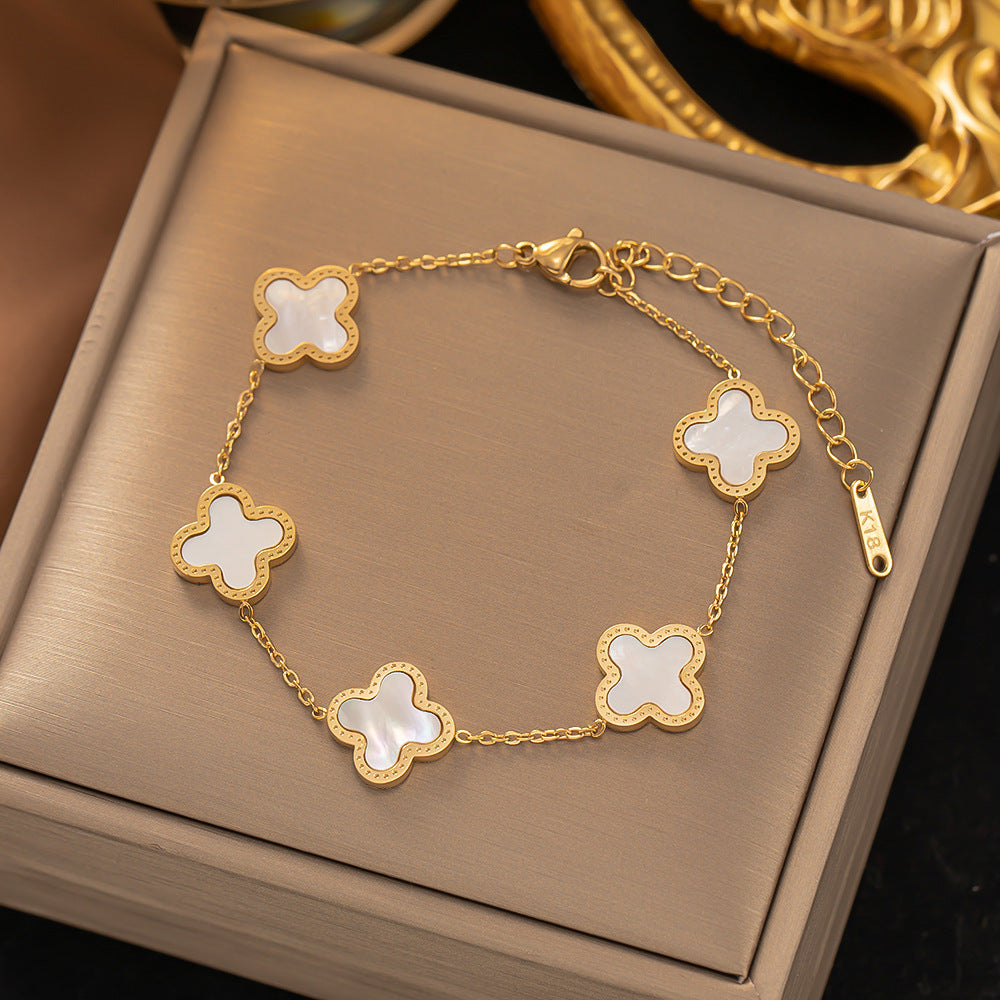 North & Pearl Layering Clover Bracelet, a refined charm bracelet
