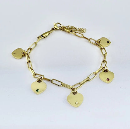 North & Pearl Family Heart Charm Bracelet product thumbnail 4