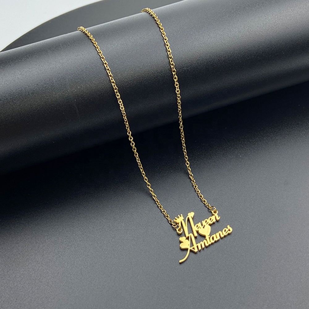 North & Pearl Polished Script Pendant Necklace product image 4