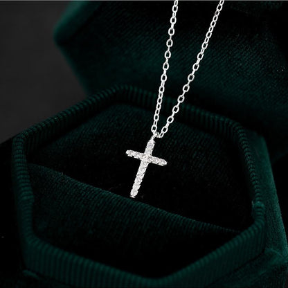 North & Pearl CZ Cross Pendant Necklace product thumbnail 1