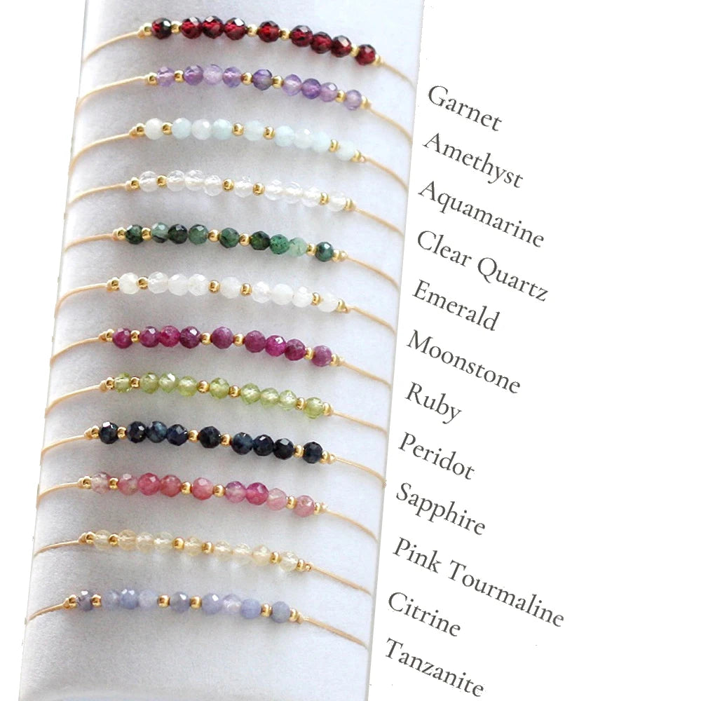 North & Pearl Dainty Birthstone Bead Bracelet product image