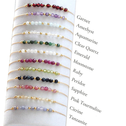 North & Pearl Dainty Birthstone Bead Bracelet product thumbnail 1