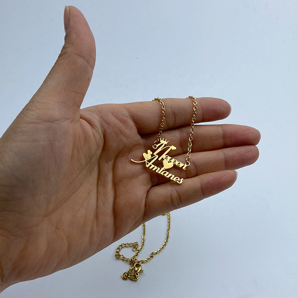 North & Pearl Polished Script Pendant Necklace product image 3