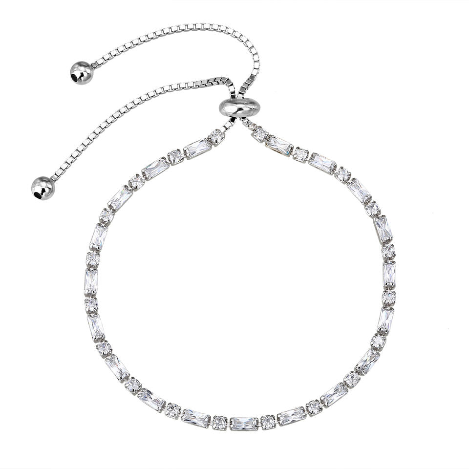 North & Pearl Adjustable Baguette CZ Bracelet product image