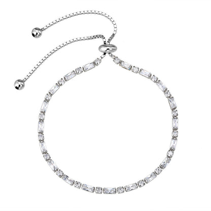North & Pearl Adjustable Baguette CZ Bracelet product thumbnail 1