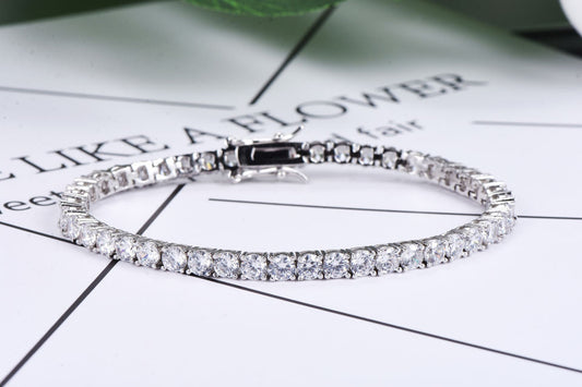 North & Pearl Classic CZ Tennis Bracelet, close up