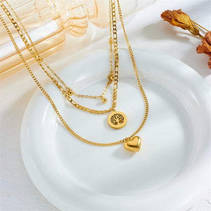 North & Pearl Triple Layer Tree of Life & Heart Necklace product thumbnail 1