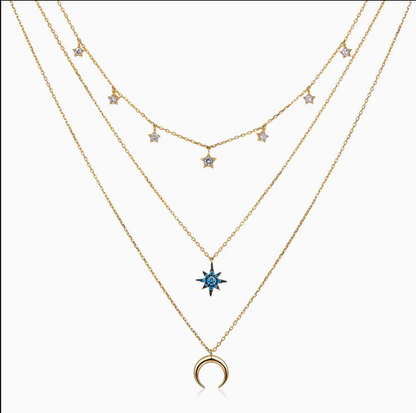 North & Pearl Celestial Triple Layer Necklace product thumbnail 1