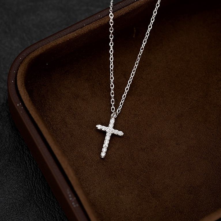 North & Pearl CZ Cross Pendant Necklace product image