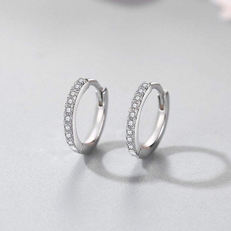 North & Pearl CZ Pave Hoop Earrings product image