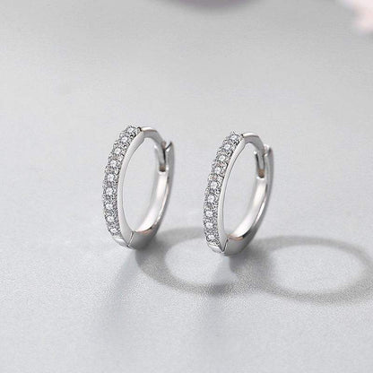 North & Pearl CZ Pave Hoop Earrings product thumbnail 2