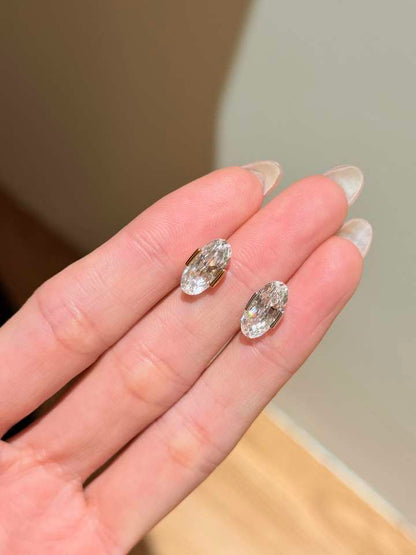 North & Pearl Oval CZ Stud Earrings product thumbnail 2