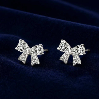 North & Pearl CZ Bow Stud Earrings product thumbnail 1