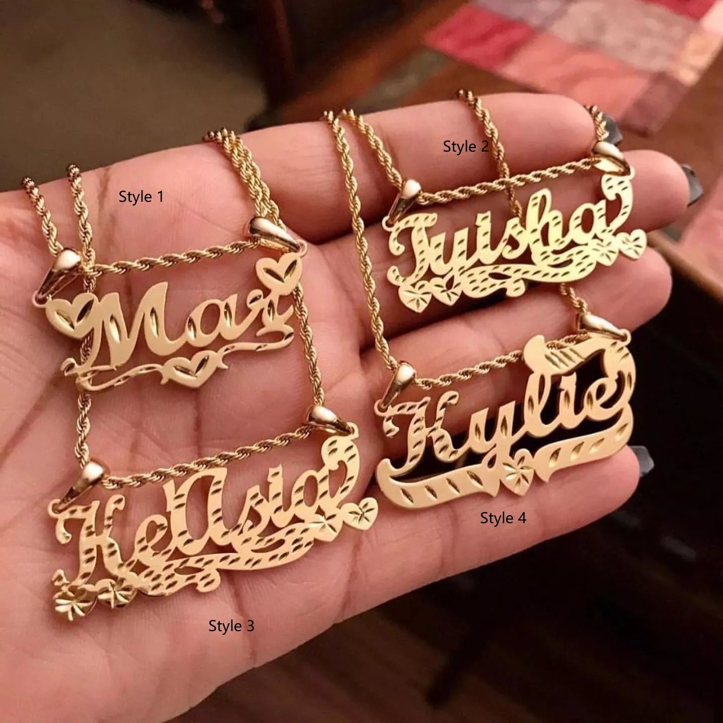 North & Pearl Heirloom Script Name Necklace product image