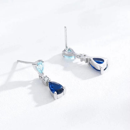 North & Pearl Blue Ombre Teardrop Earrings product thumbnail 3
