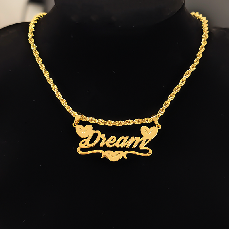 North & Pearl Charm Polished Name Necklace product image 4