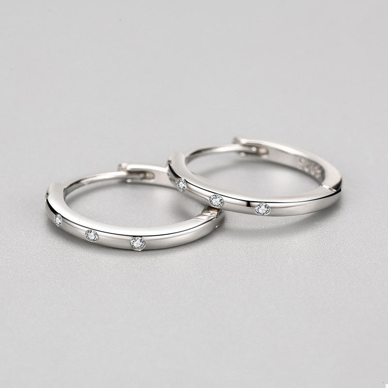 North & Pearl CZ Station Hoop Earrings product image