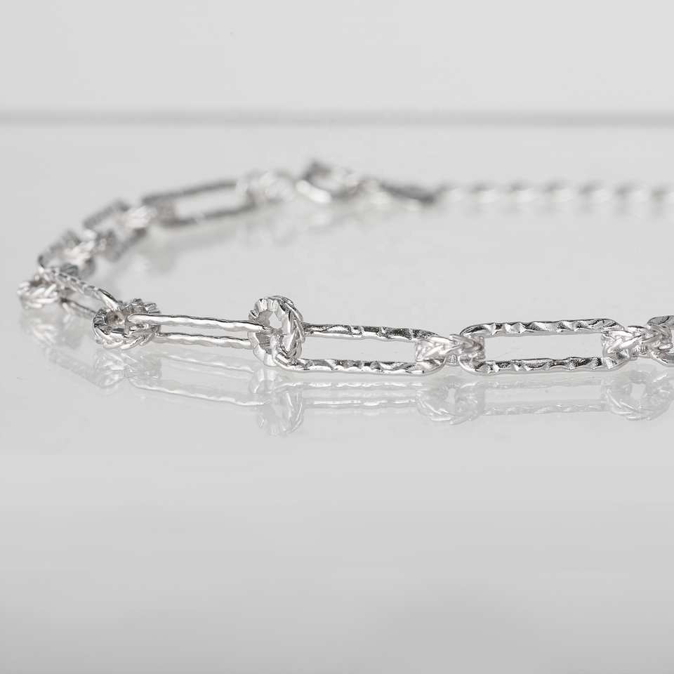 North & Pearl Textured Paperclip Chain Bracelet product image