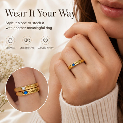 North & Pearl Birth Month Accent Ring product thumbnail 4