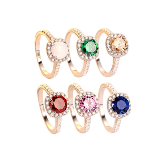 North & Pearl Opal-Style Birth Month Ring ring image 2