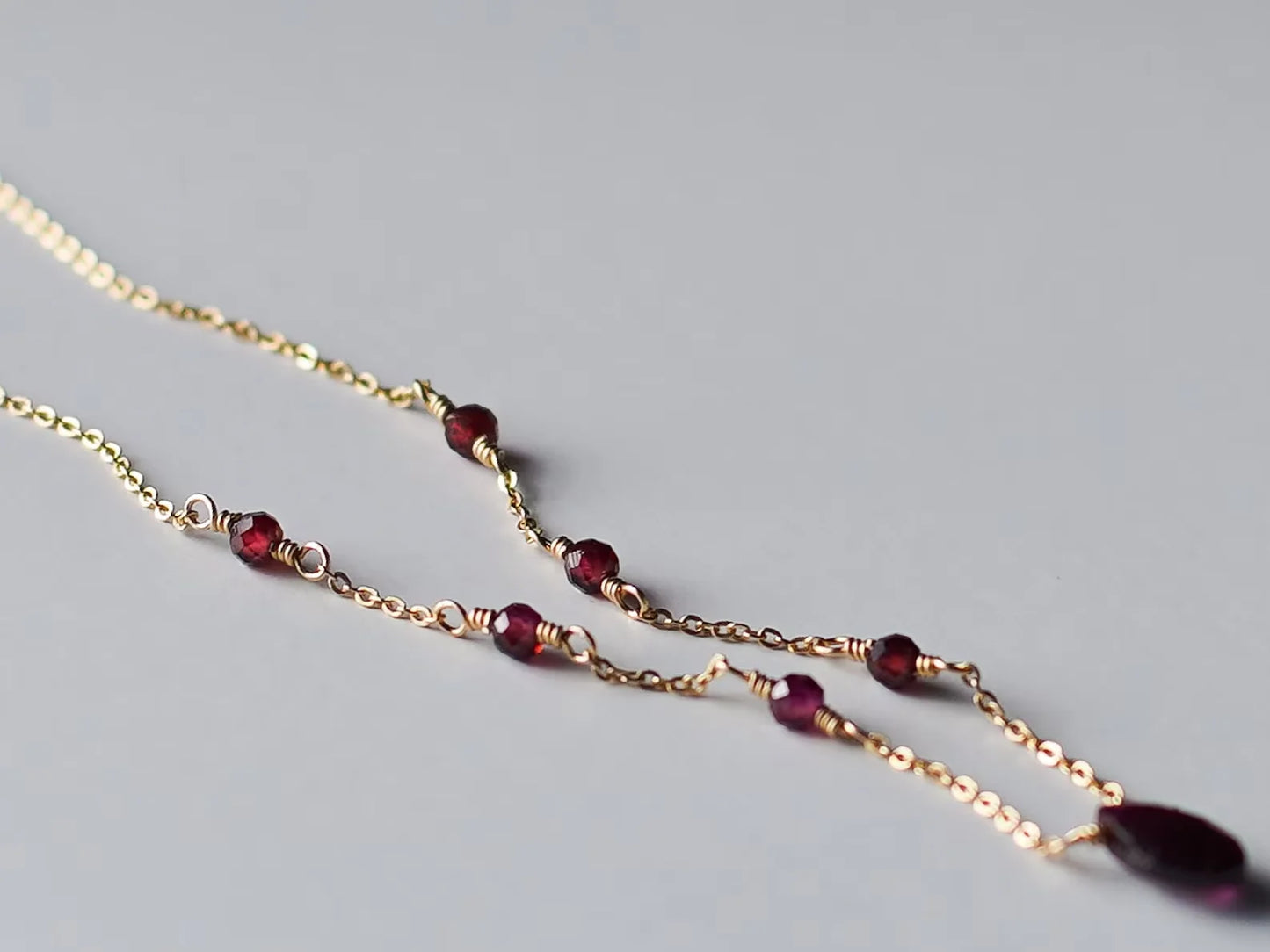 North & Pearl Garnet Drop Necklace product image