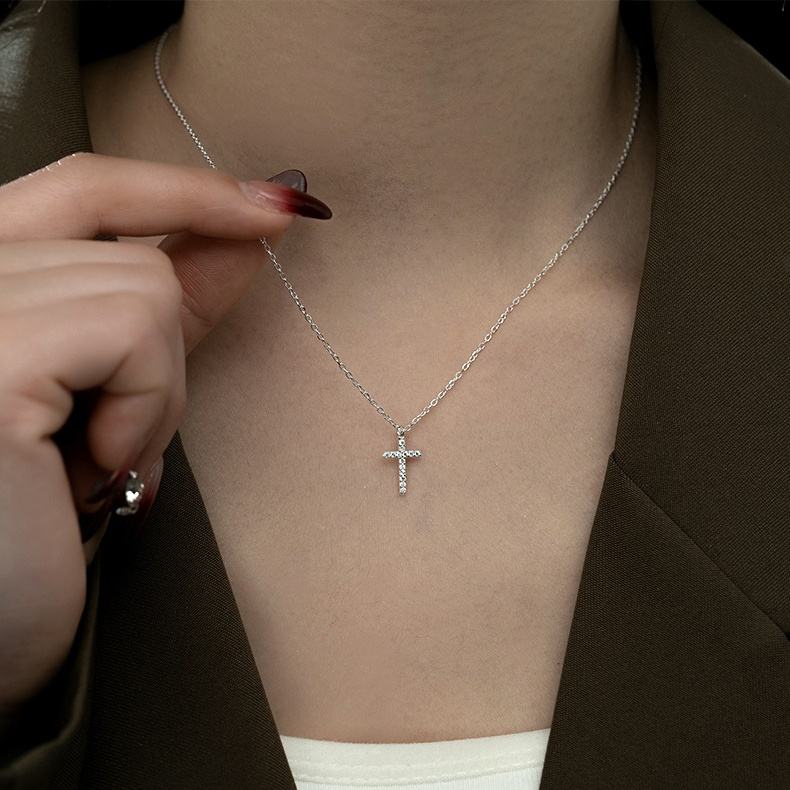 North & Pearl CZ Cross Pendant Necklace product image 3