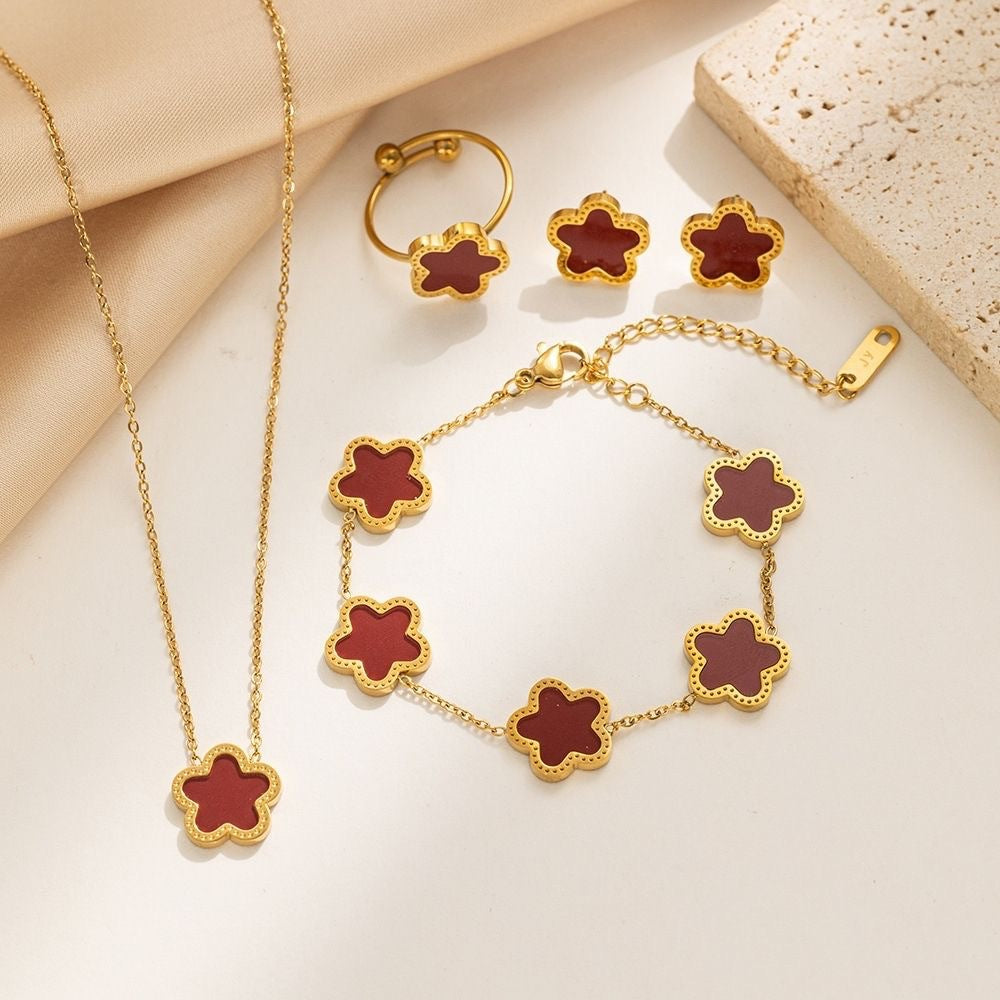 North & Pearl Flower Jewelry Set product image