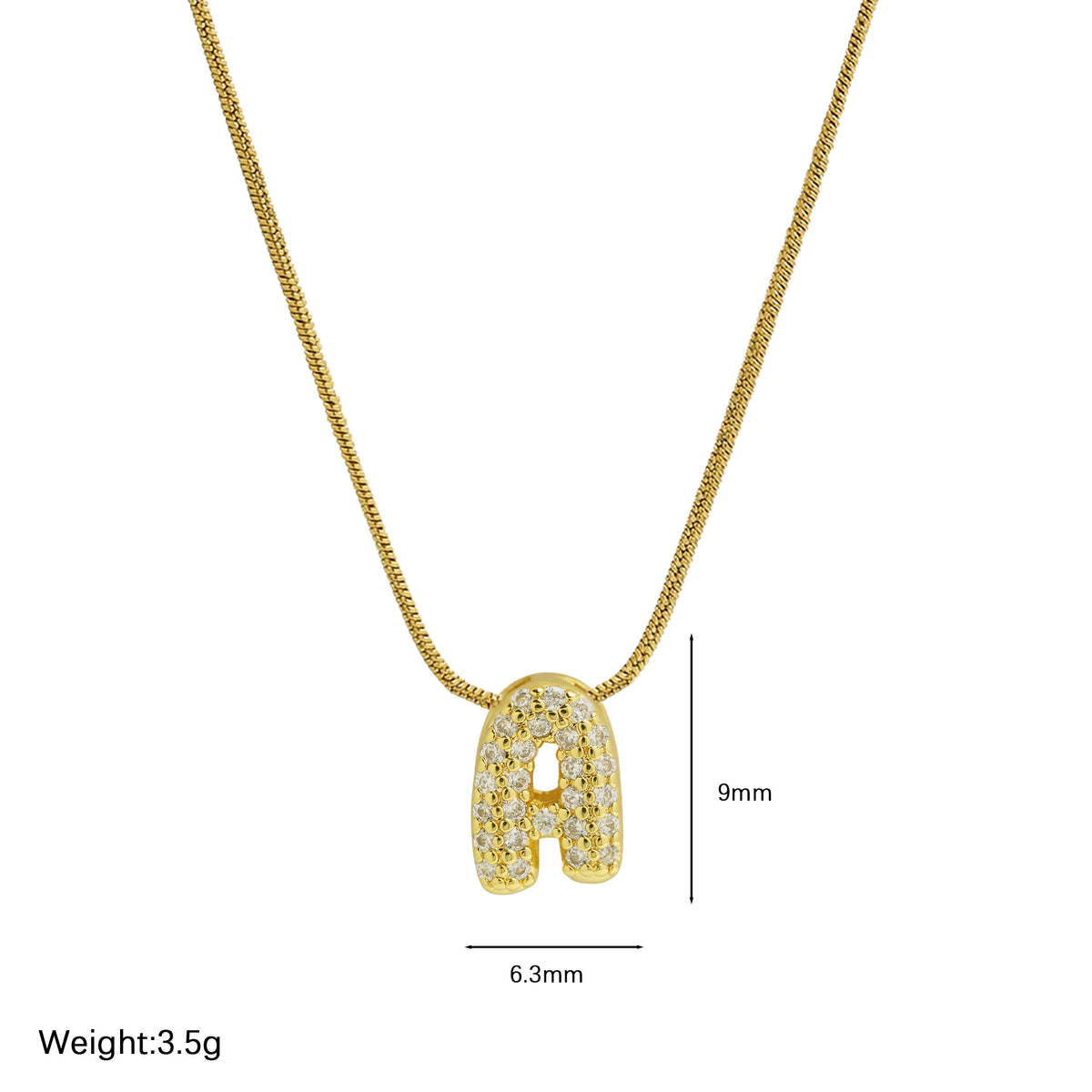 North & Pearl Polished Initial Pendant product image 3