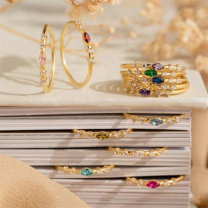 North & Pearl Family Birthstone Open Ring product thumbnail 3