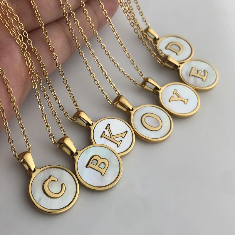 North & Pearl Initial Shell Necklace product image