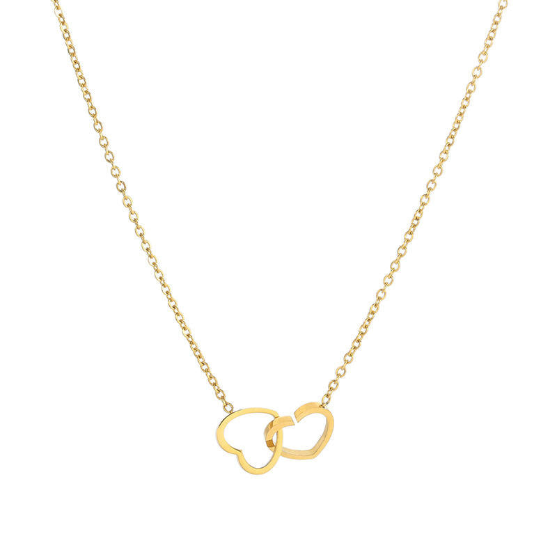 North & Pearl Interlocking Double Heart Necklace product image