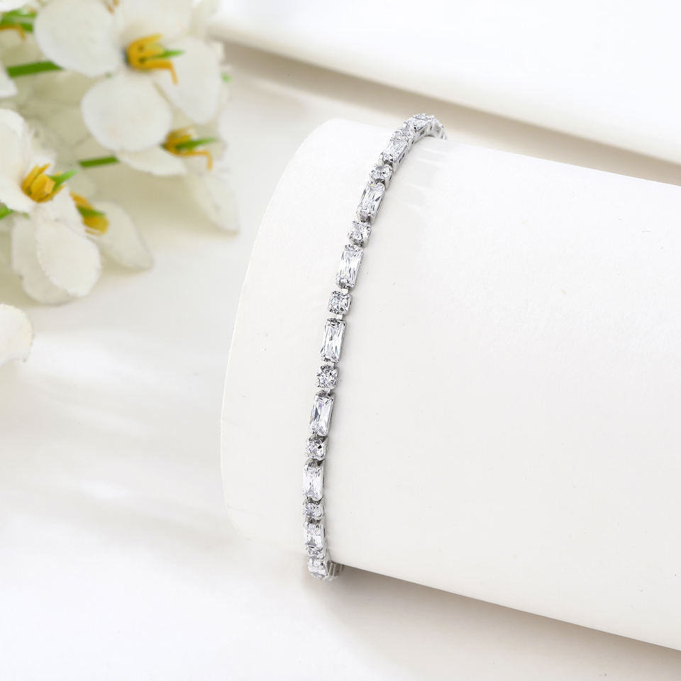 North & Pearl Adjustable Baguette CZ Bracelet product image
