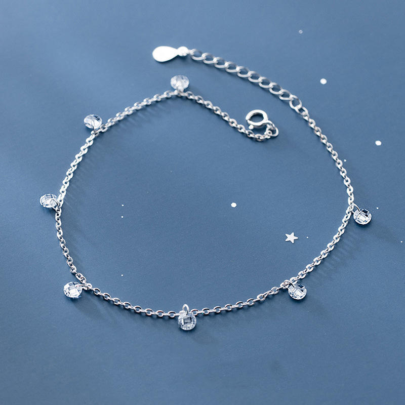 North & Pearl CZ Drop Anklet product image