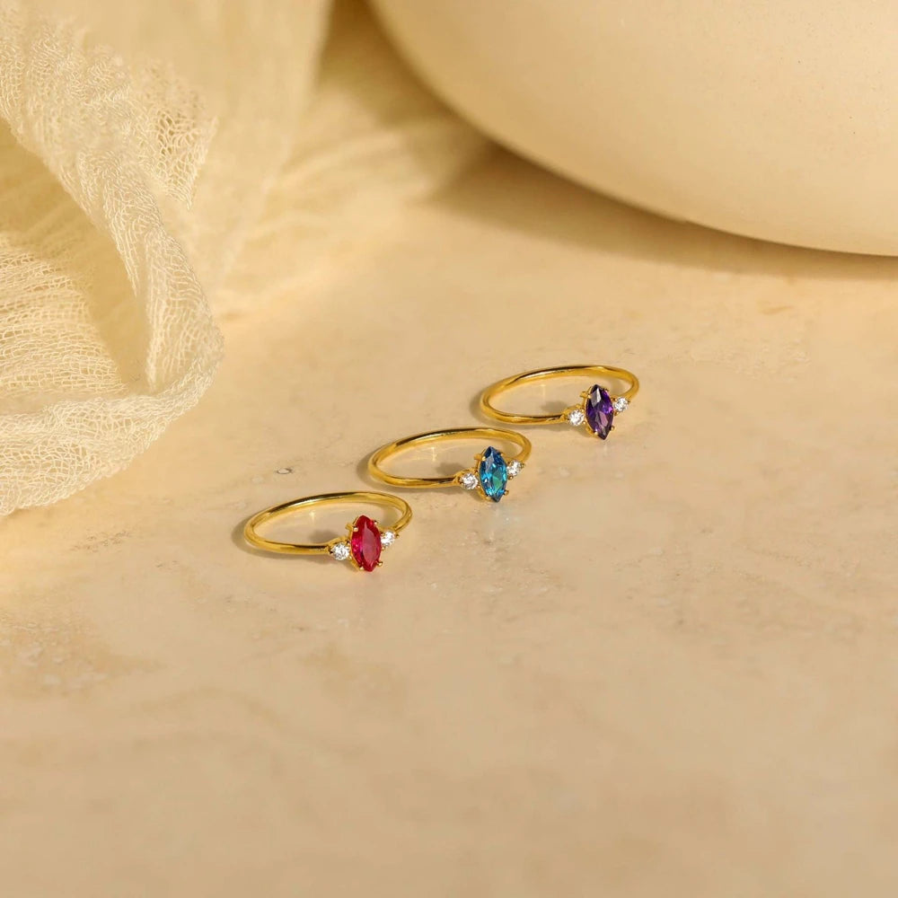 North & Pearl Infinity Heart Birthstone Ring product image 3