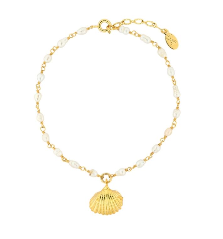 North & Pearl Pearl Shell Charm Anklet product image 1