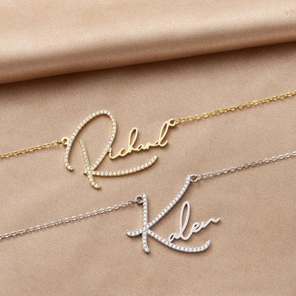 North & Pearl Refined Script Name Necklace product thumbnail 1